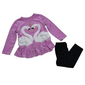 Wonder Nation Girls 4T Swan Outfit Set